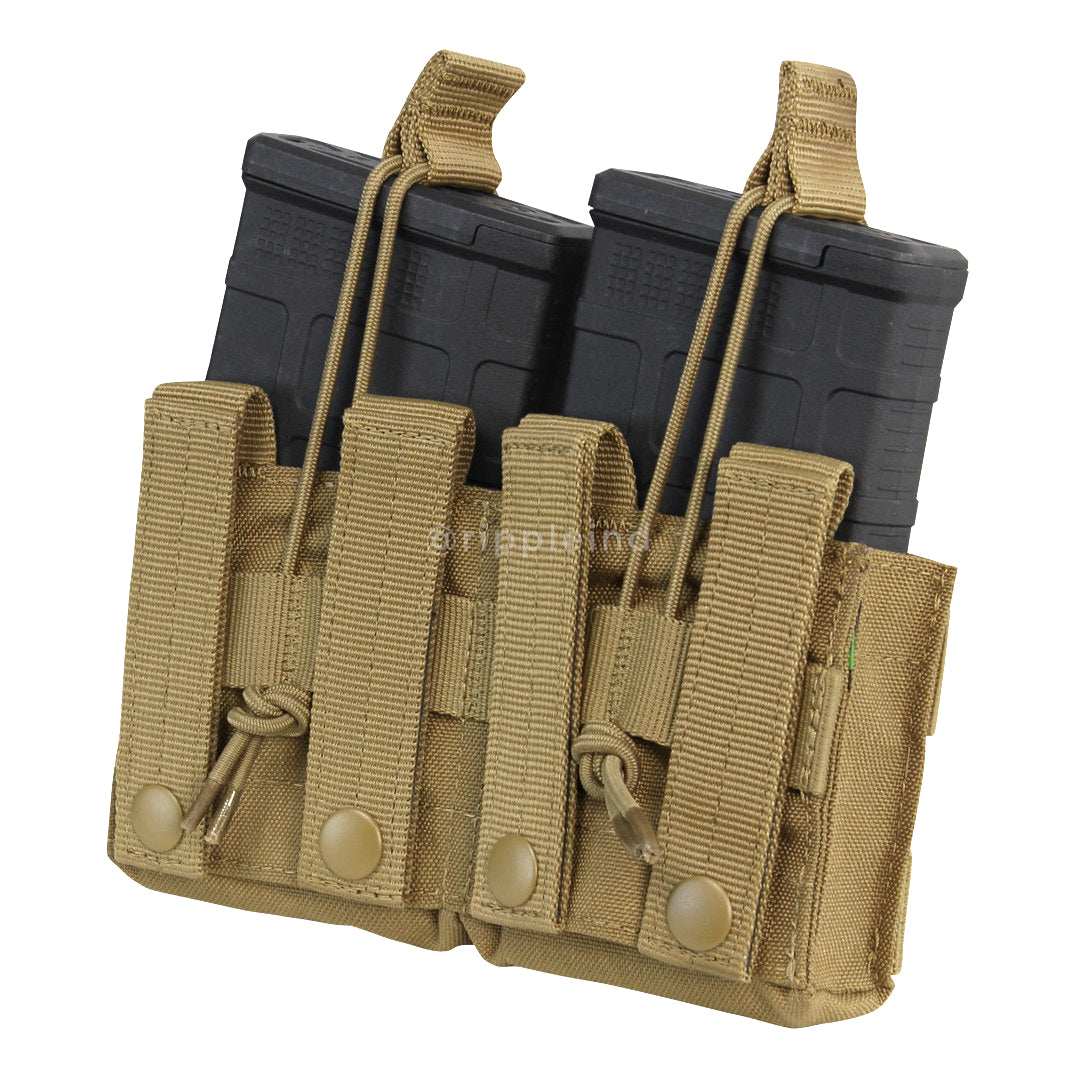 Condor - Black - Double Open-Top M14 Mag Pouch - Ripple Industries